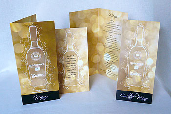Glenmorangie menus for corporate dinner dance